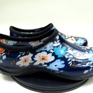 Sloggers Rain Clogs Womens 10 Floral Cottagecore Waterproof Garden Shoes Logo